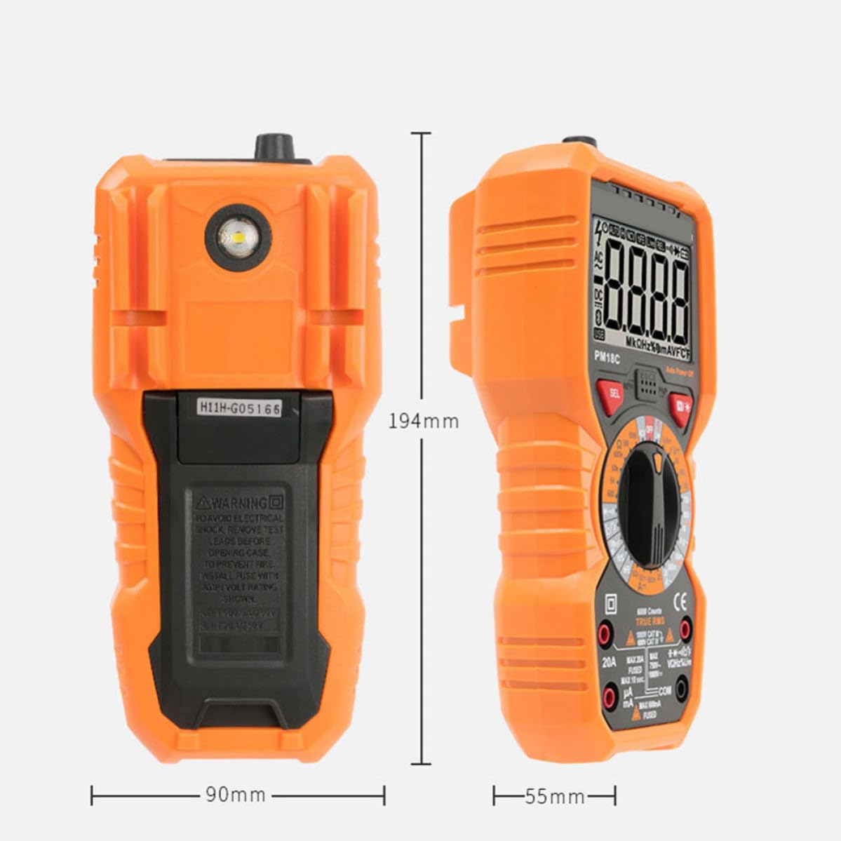 BESPORTBLE Hochpräzises Digitales Multimeter mit Lcd Display und Automatischem Messbereich Sicheres Handmessgerät aus Abs und Pvc für Präzise Strom und Spannungsmessungen im Haushalt