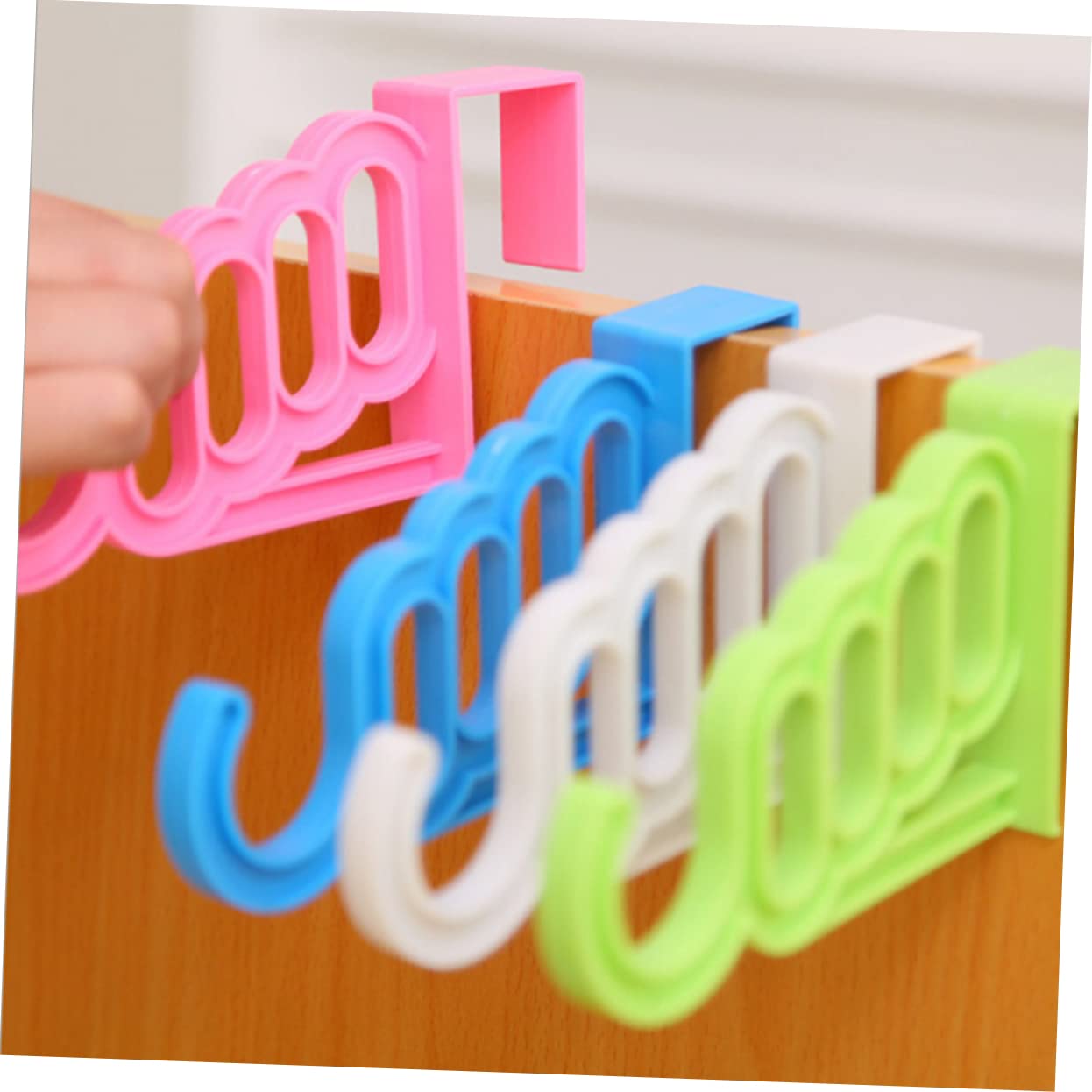 LYGXWJFC Perchero para Colgar Ropa sobre la Puerta Perchero de plástico Ganchos de plástico para Colgar Ganchos Traseros para Puerta Colgador Trasero para Puerta Perchero para Colgar detrás de la