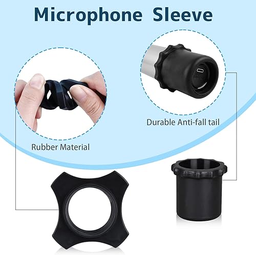 Miniatura 4 de BILIONE Soporte de almacenamiento de micrófonos de escritorio de aleación de aluminio, organizador de micrófonos de mesa de moda para micrófonos