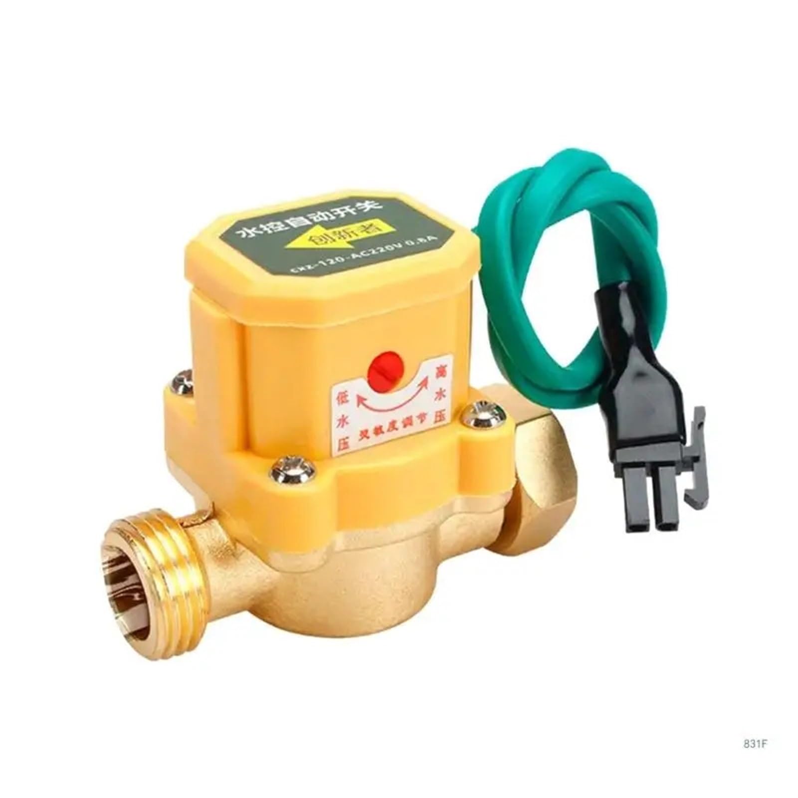 Flussostato dell'Acqua Interruttore di Controllo del Flusso dell'Acqua Sensore di Flusso Regolabile della Pompa dell'Acqua G1/2 a G1/2/G3/4 a G1/2 Connettore filettato(25mm to 20mm 120W)