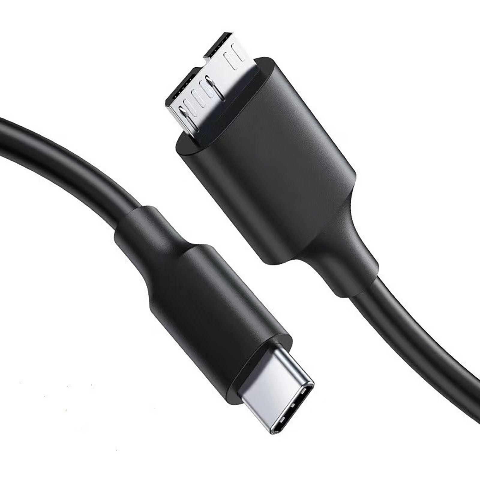AlyKets Micro USB 3.0 Kabel, USB 3.0 Typ C Stecker auf Micro B Kabel Kompatibel mit WD My Passport and Elements Portable Externe Festplatte, für Toshiba, Seagate, Samsung, Kamera Festplatte und mehr