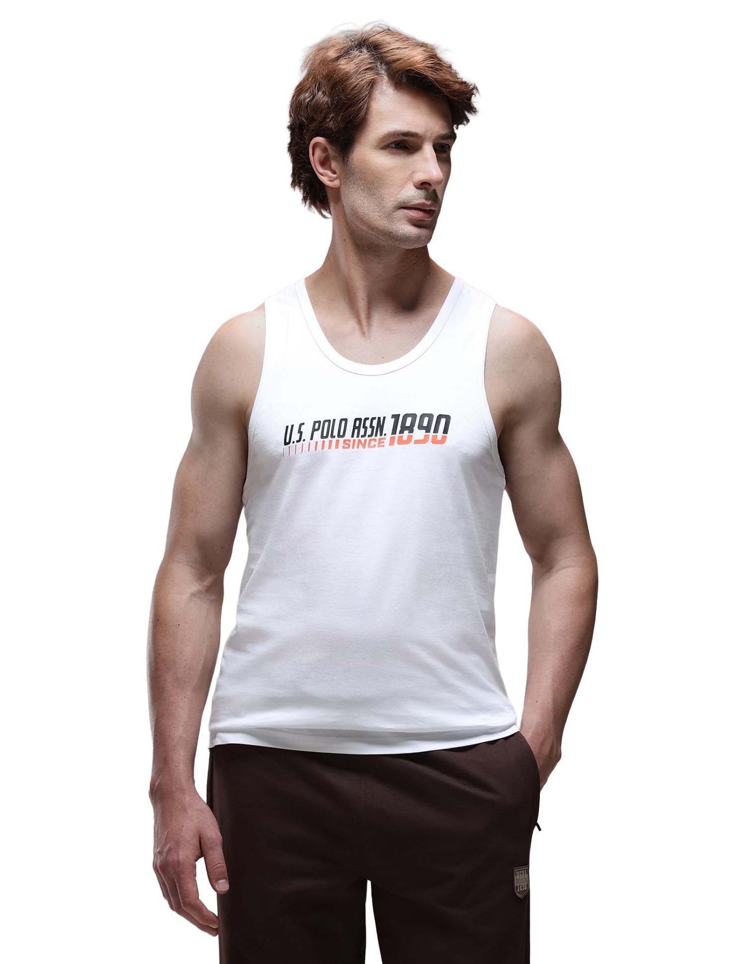 Mens OEV09 Graphic Printed Pure Cotton Antimicrobial Vest