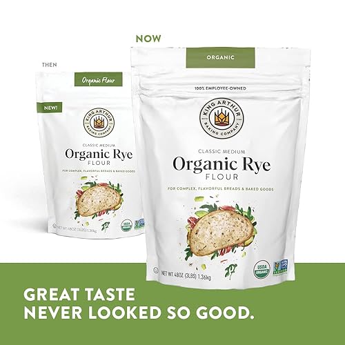 Miniatura 5 de King Arthur Harina orgánica de centeno medio para panes y productos horneados sabrosos complejos 100 orgánico verificado por proyectos sin OMG 3