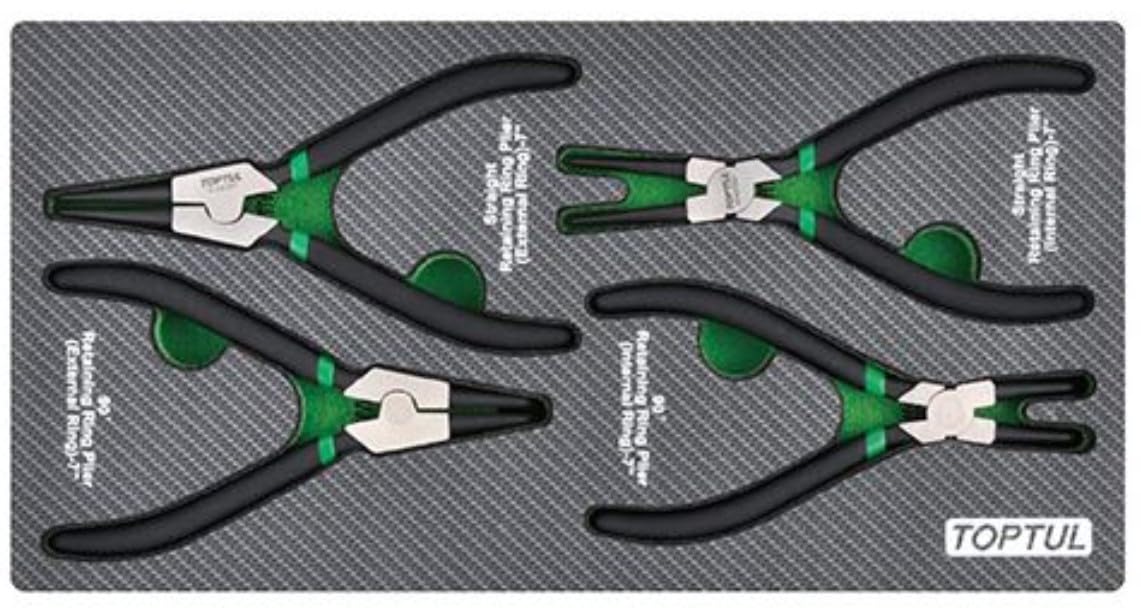 TOPTUL GEA0408 Juego Pinza para circlips