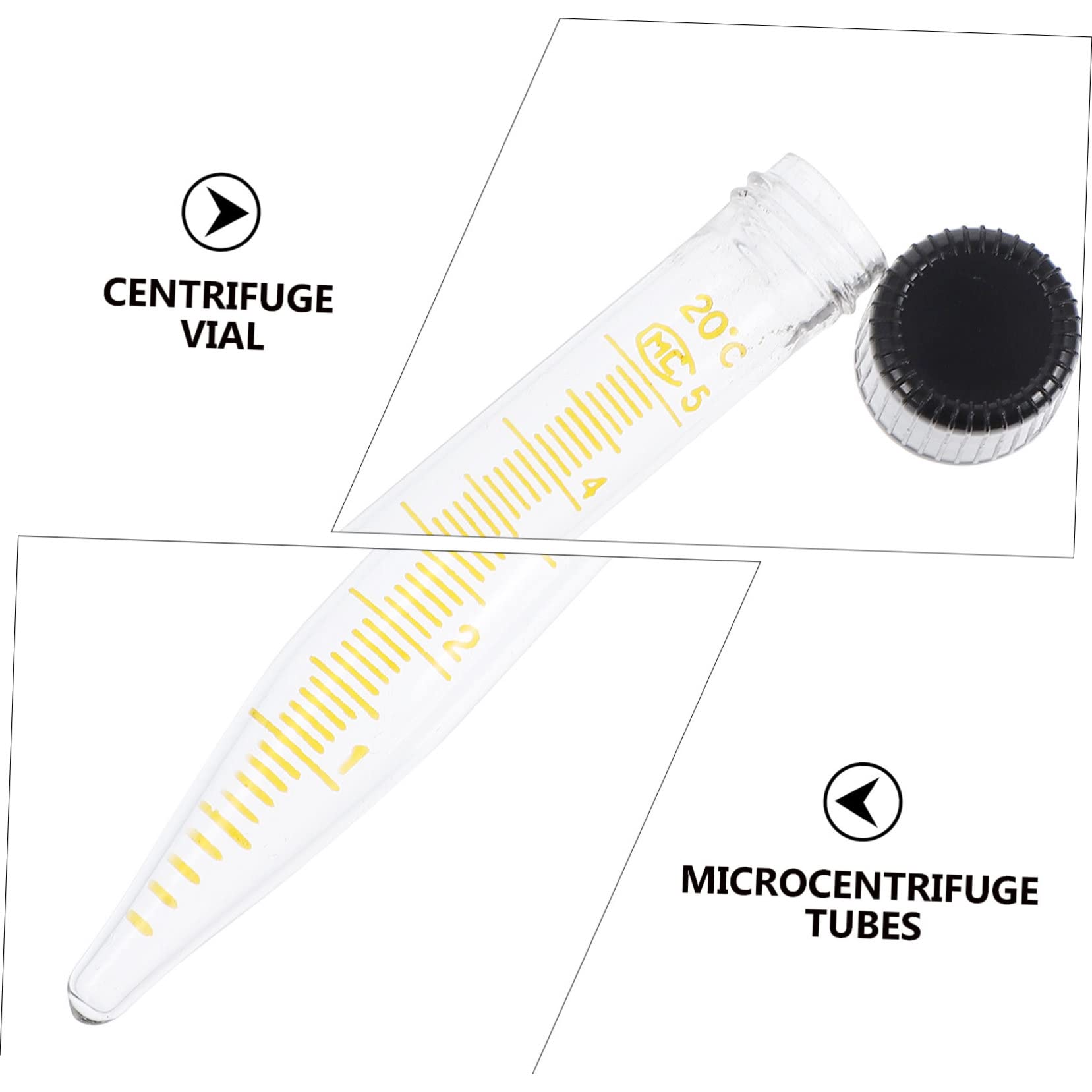 LIFKOME 5ml Glas Zentrifugenröhrchen Mit Sicherem Verschluss Durchsichtige Probenflaschen 10 Stück Mikrozentrifugenröhrchen Für Laborproben Und Lagerung