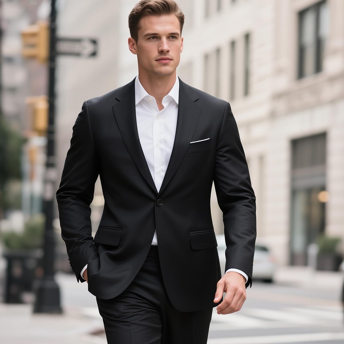 Men's Slim Fit One Button Suit Blazer Jacket Lightweight Sport Jacket Coat for Wedding, Business, Party - Image 3