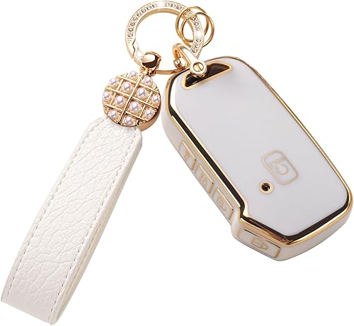 Funda para llavero KIA con cordón de cuero, funda de protección para llave KIA Cerato Ceed Forte NIRO Sorento Seltos Sportage Soul Telluride Smart