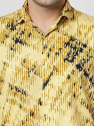 Image of ELYYORK Adwyn Peter Men's Cotton Printed Regular Fit Casual Shirt |Full Sleeve Shirt for men|shirt for men|men's shirt