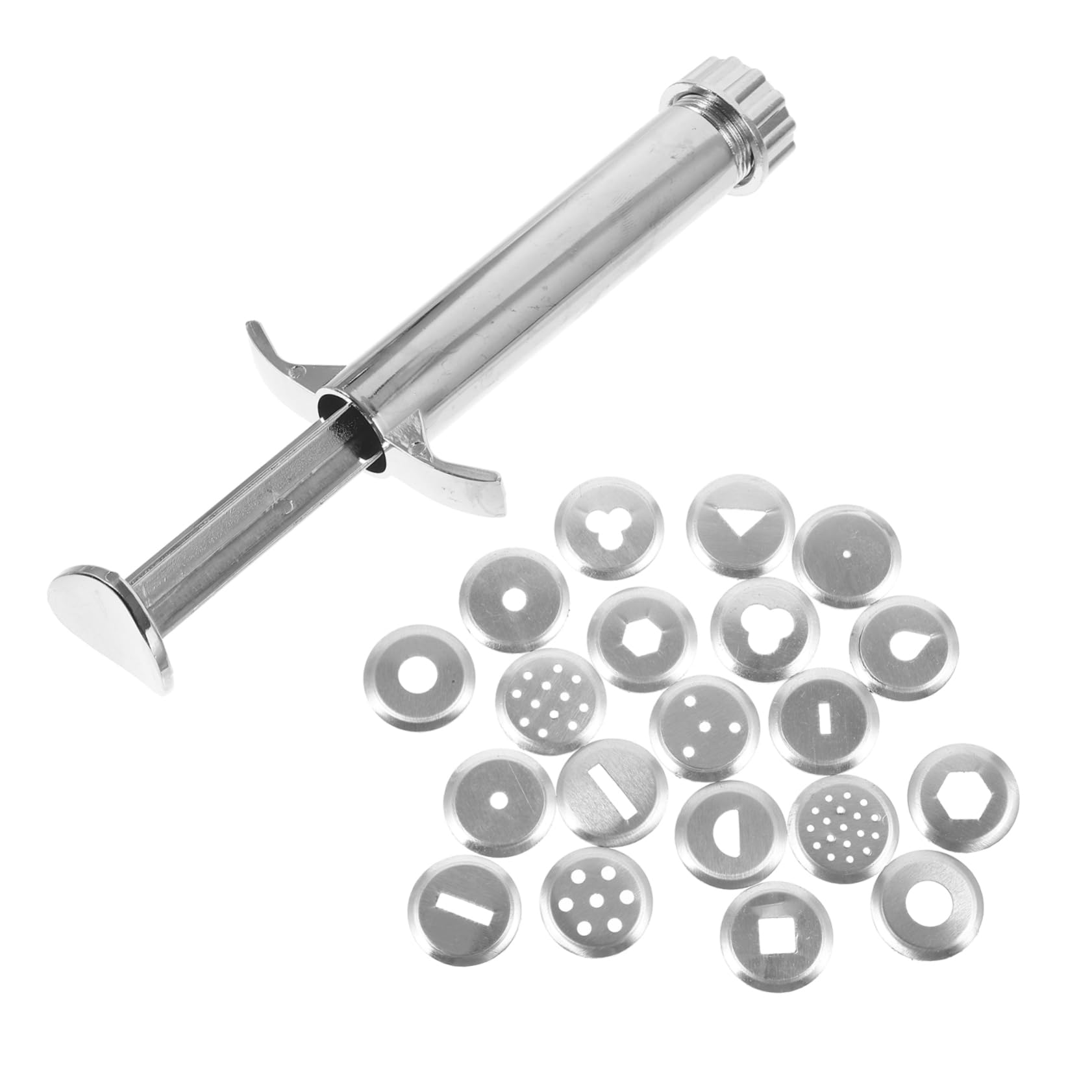 jojofuny 5 Sätze -Quetscher Ton Modellieren Modelliermasse Bildhauerei Hey Polymer Werkzeug DIY Quetscher Clay-Extruder aus Edelstahl Rotierende Fimopresse Rostfreier Stahl Silber