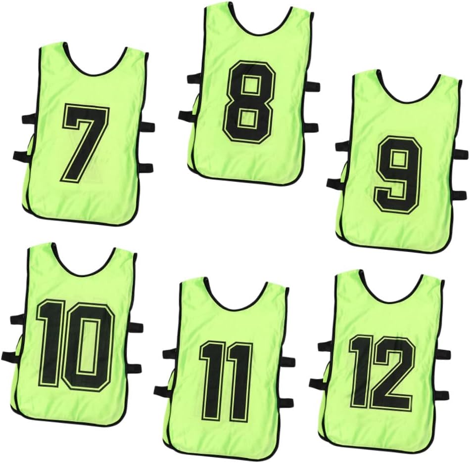 VICASKY 6pcs Team Sports Practice Vests for Boys and Girls Double-sided Polyester Jerseys for Youth Training Distinguishable for Team Events