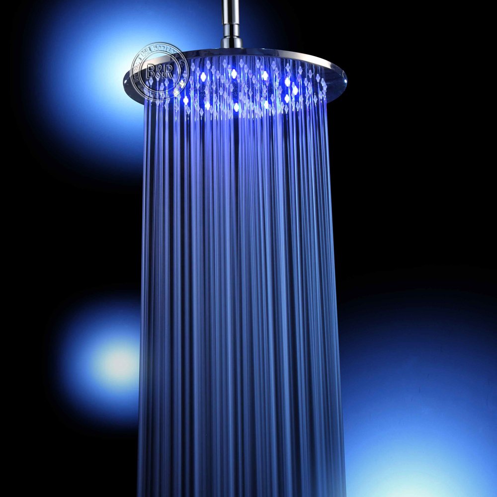 B&R 16"Luxury Brass Round Rainfall Shower Head With 40 cm Shower Arm