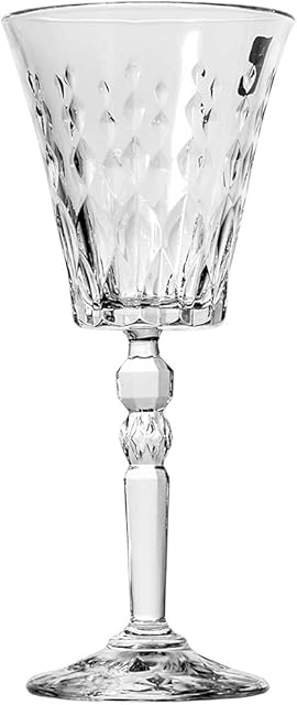 RCR 27279020006 Marilyn Luxion Crystal Wine Glasses, Drinking Goblets, 260 ml, Set of 6, Made in Italy, Dishwasher Safe, Ideal for Newlyweds, New Homeowners, Events & Dinner Parties