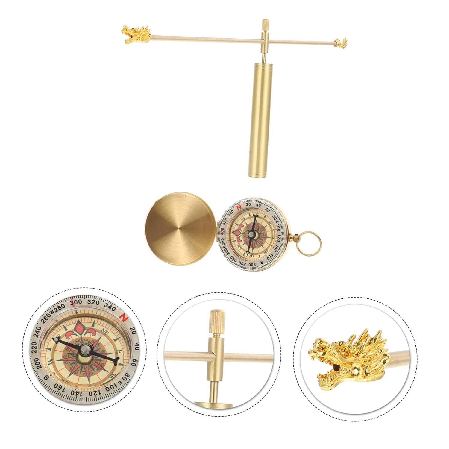 1pc Dowsing Rod Tool Set Water Detection Kit Portable Divining Rods Compass for Feng Shui and Treasure Hunting