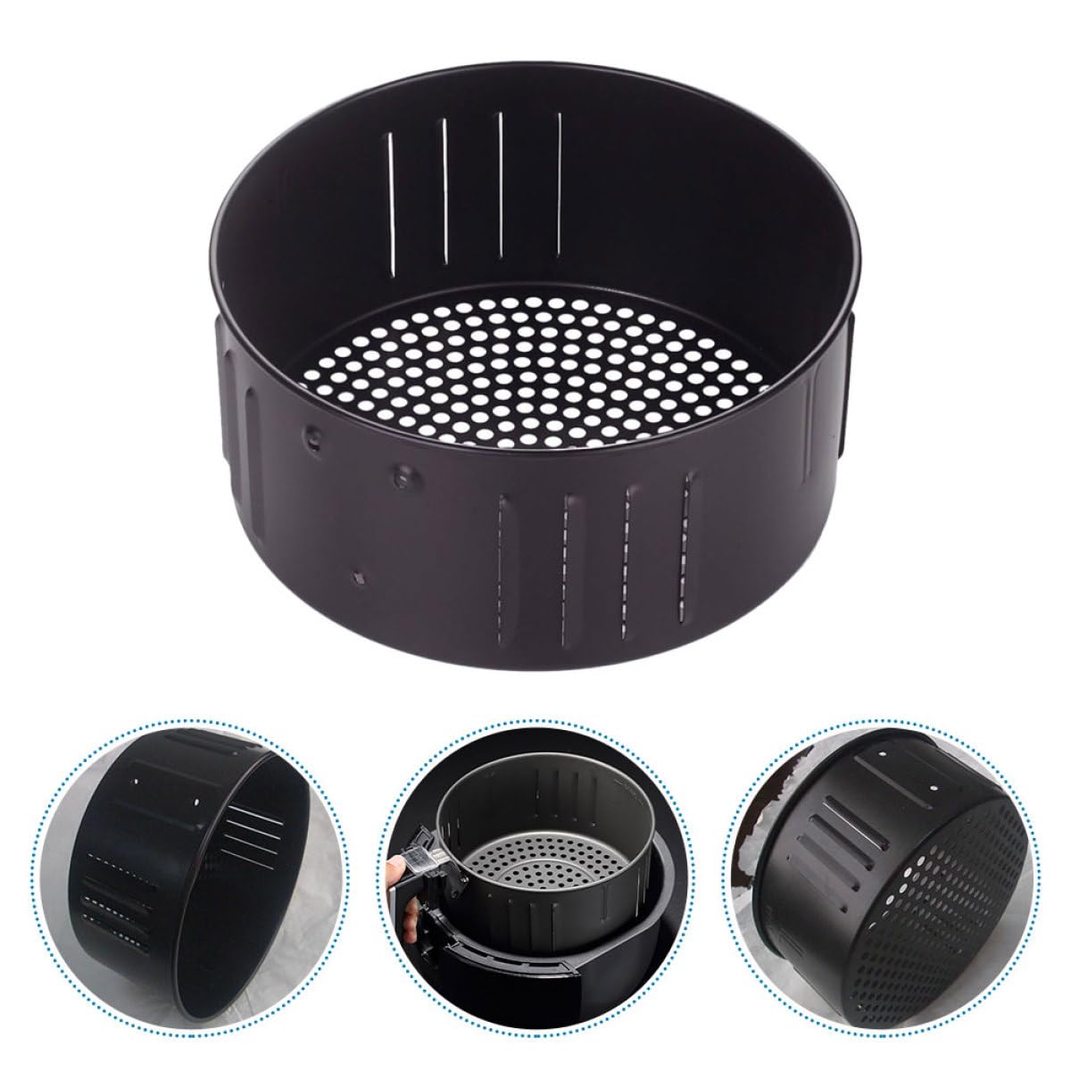 Cestello in Ghisa Nero 3, 5l per Friggitrice ad Aria per Cucina