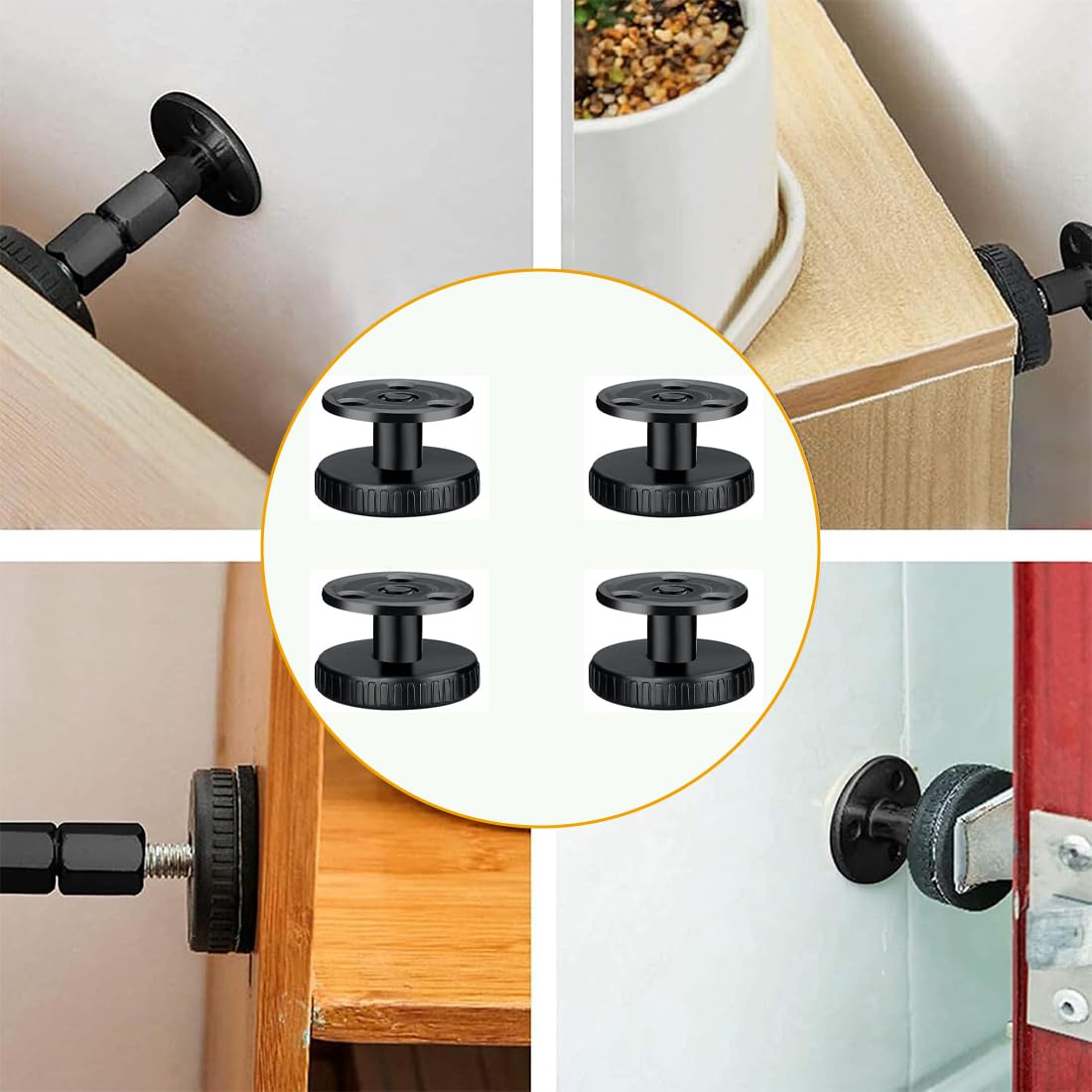 Set di 4 piedini per mobili 27-40 mm, piedini regolabili in altezza con adesivo 3M e cuscinetti in schiuma per tavoli, letti, ecc.