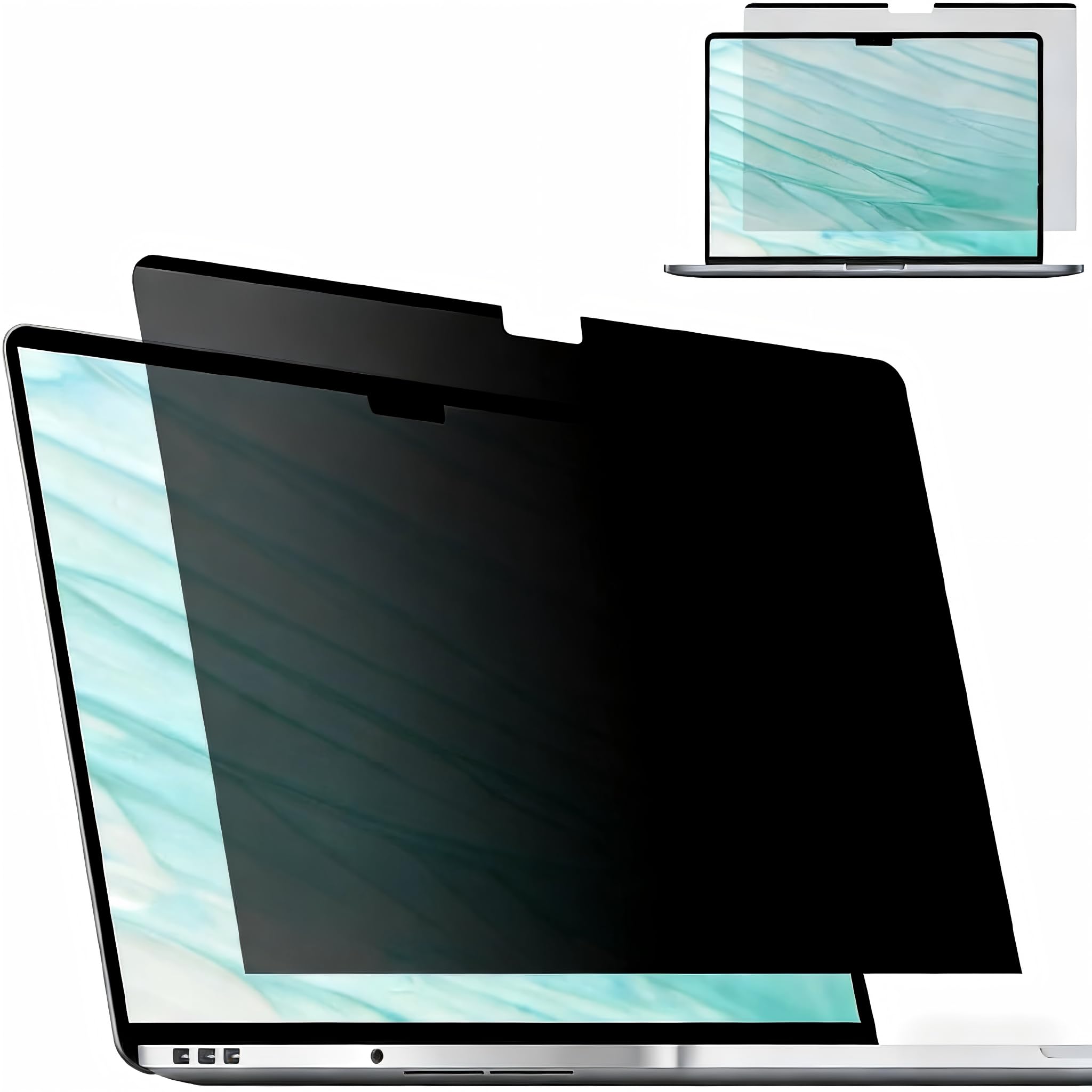Magnetic Privacy Screen for MacBook Air 13.6/13 Inch (2022-2026, M2, M3, M4, M5), Removable Matte Laptop Privacy Screen Anti Glare Blue Light Filter - Anti-Spy for Mac 13in Protector