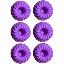 Mor, Silikon Mini Kek ve Muffin Kal b , 7x3 cm, BPA  ermez, F r nda Kullan l r, Makinede Y kanabilir, 6 Adet
