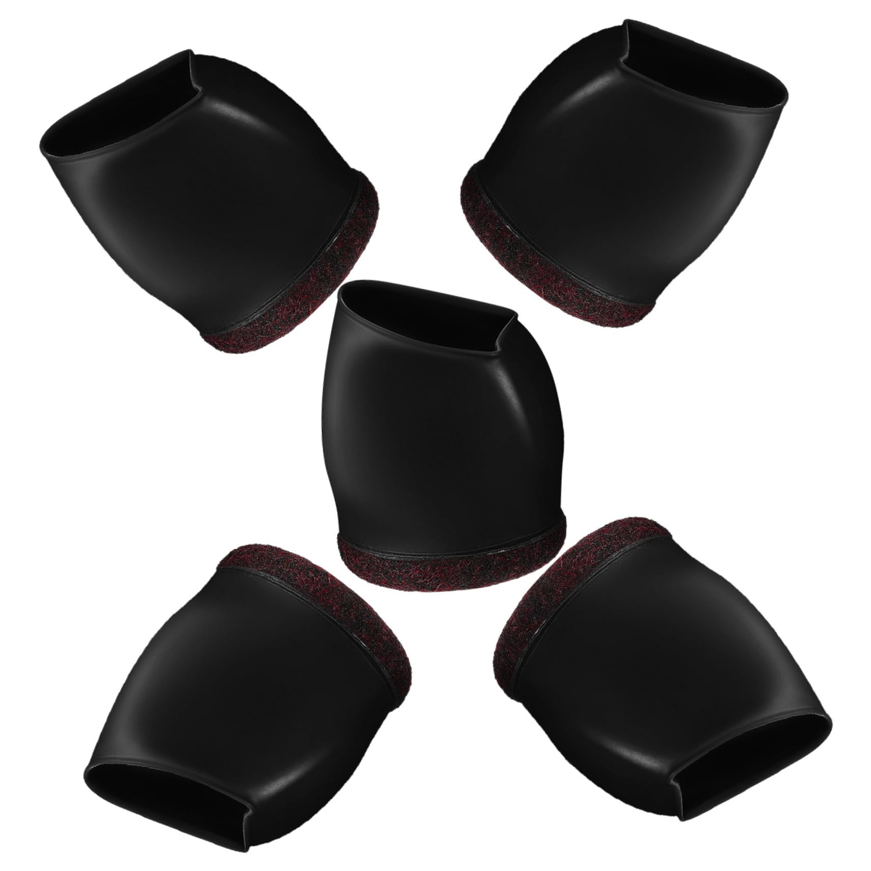 Copriruota per Sedia da Ufficio in Tpe Nero 5 Pezzi, Proteggi Pavimento Resistente alle Crepe per Ruote e Gambe Mobili, per Attrezzature da Ufficio