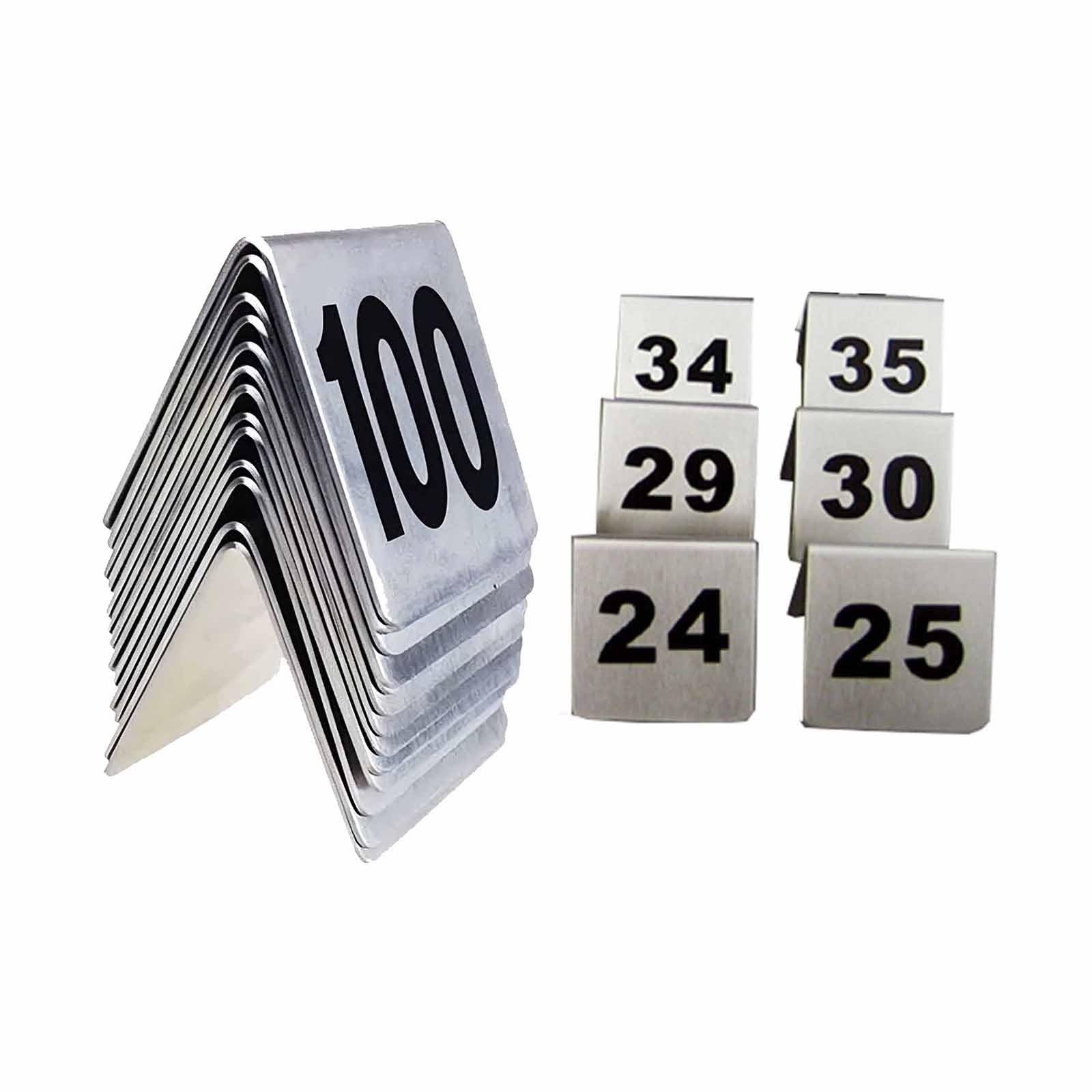Señales de mesa numeradas; Signos de números de barra de restaurante
