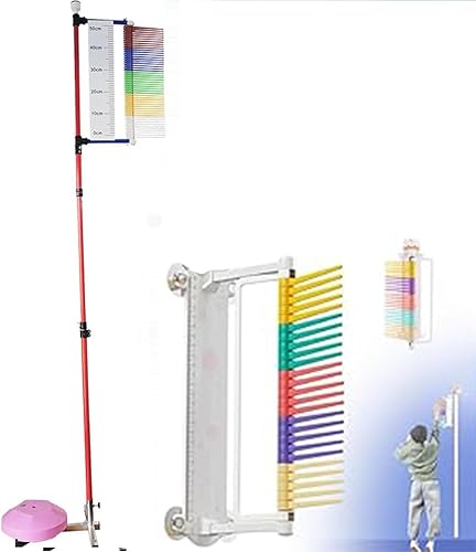Probador de salto vertical, herramienta de medición de salto ajustable de 4.3-11.8 ft, poste de palo, probador vertical Challenger para baloncesto y