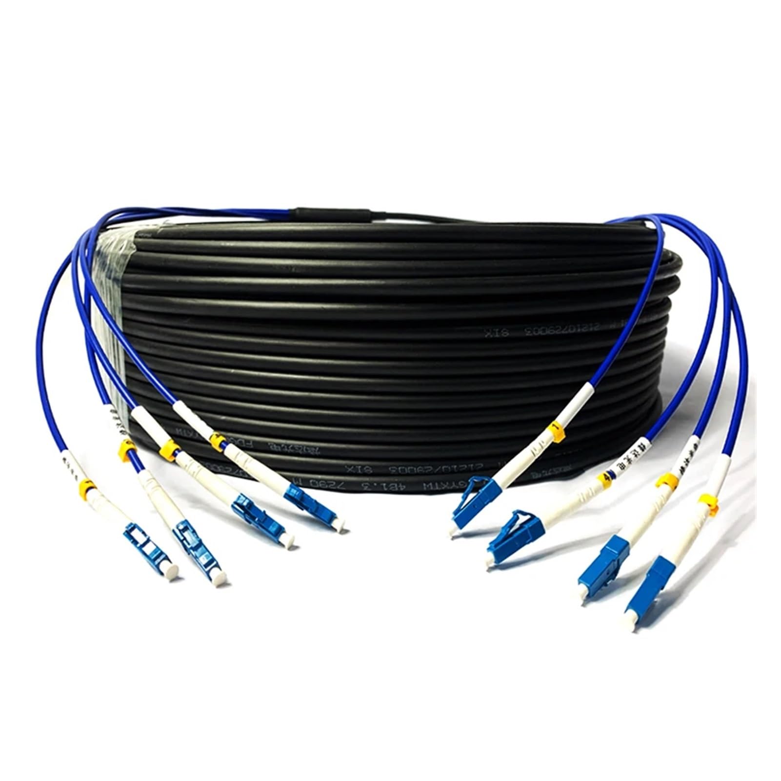 Câble optique blindé LC de 100 mètres, monomode, 2 4, 6, 8, 12 cœurs, extérieur, câble de fibre optique dur non doux, diamètre de sortie 6 mm (Ask us Customized)