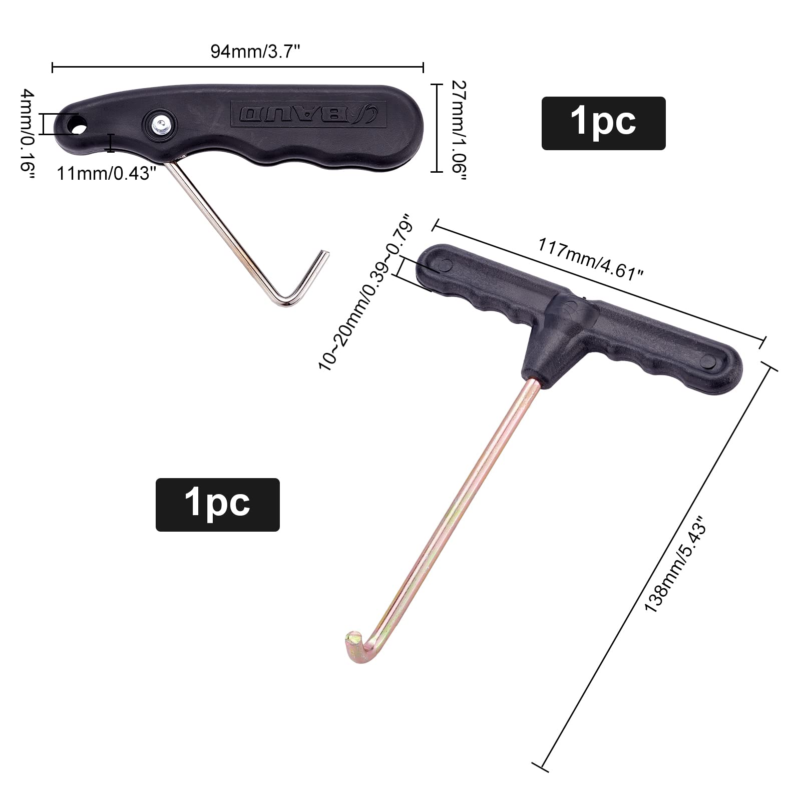 SUPERFINDINGS 1Pc Skate Lace Tightener PP Plastic Tightener Mango Hold con 1Pc Ganchos Black Sports Folding Lace Tightener para Patines de Hielo Botas de Patines Artísticos