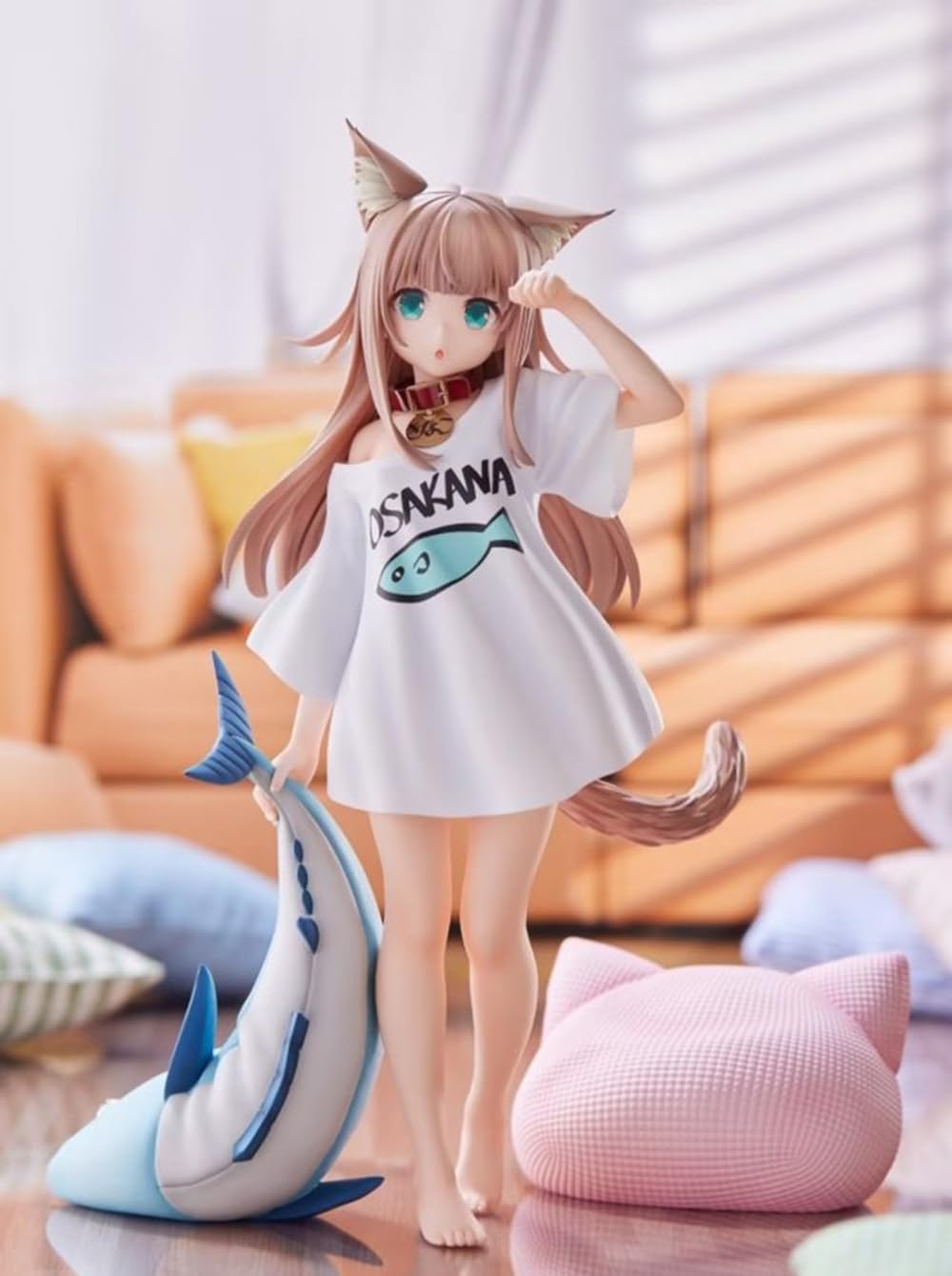 アニメキャラクター フィギュア 猫耳 紫色 Amazon.co.jp: アニメフィギュア きなこ ゴールデンヘッド 1/6