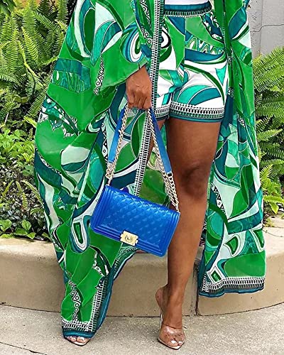 Two Piece Vacation Outfits for Women Sexy Beach Cover Up Long Sleeve Open Front Cardigan Shorts4