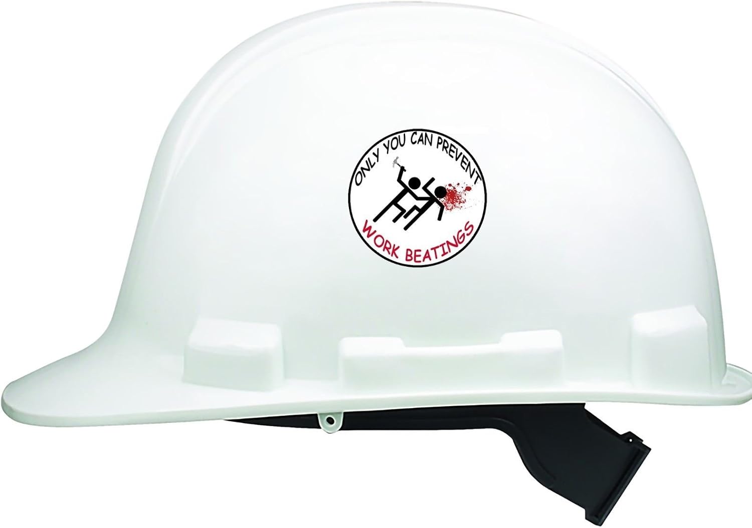 Rogue River Tactical 3 Pack Funny Hard Hat Sticker Only You Can Prevent Workplace Beatings Work Biker Helmet Decals Toolbox 2" Round