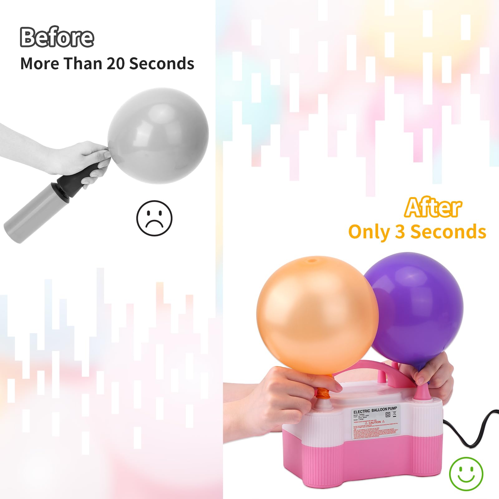 Snapklik.com : RUBFAC Balloon Pump Electric, Portable Balloon Blower ...
