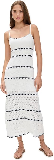 邦楽 STRIPPE-D LADY VS La'cryma Christi Z SUPPLY Women's Catamaran Crochet Dress, White, M at Amazon