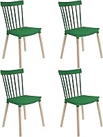 Vista 1 de Simpol Home DSW - Sillas de plástico modernas sin brazos con patas de madera para sala, dormitorio, cocina, comedor, sala de espera, restaurantes