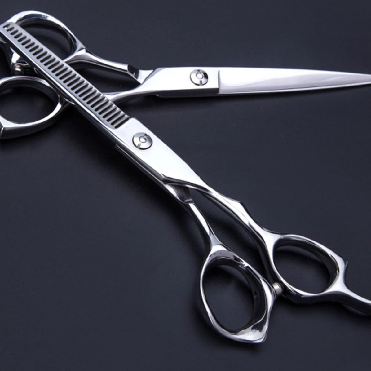 TOPBATHY Tijeras para Cortar el Pelo, Tijeras de Acero Inoxidable, Corte Uniforme y Preciso, para Peluquería y Uso Diario en Casa, para Mujeres y Personas Mayores