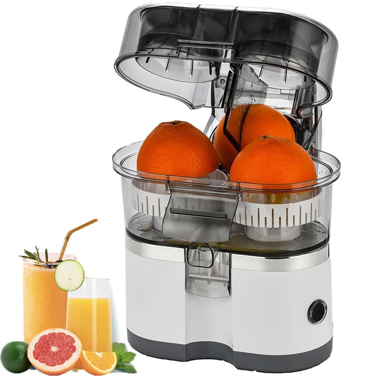 400 ml di Frutta Arancione Arancione da 400 ml, Miscelatore di Frutta da 100 w Gemelli elettrici con Succo di agrumi con Fessura di agrumi, Produttore di Succo d'arancia Fresco,