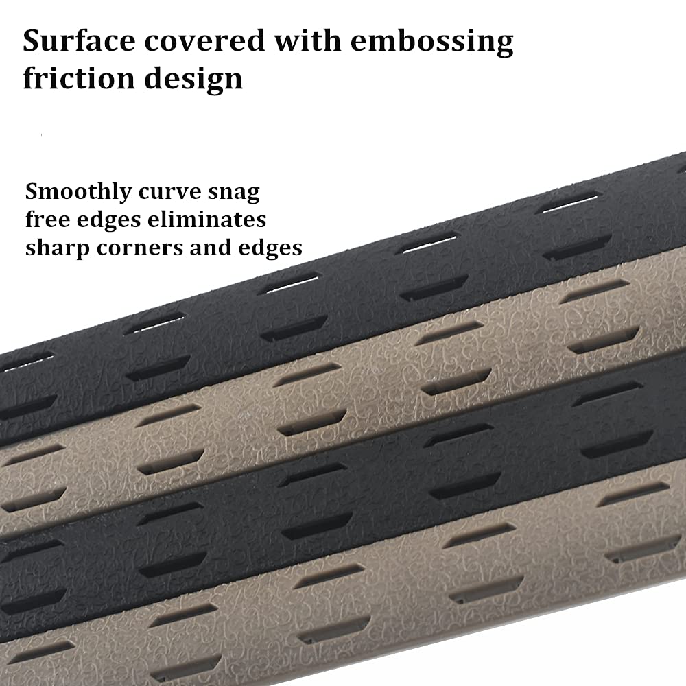 Tactical Rubber Mlok Keymod Rail Panel Kit 5PCS Heat Resistant Handguard Cover Abbronzatura
