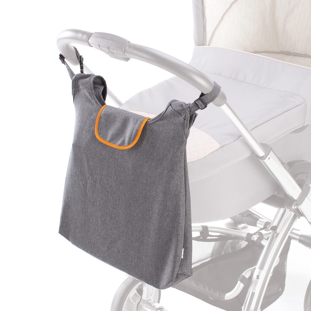 Diago 30052.75276 Clip-On Buggy Bag Grey/Orange