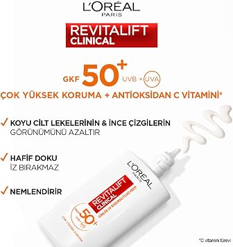 L'Oreal Paris Revitalift Clinical SPF 50+ Daily High UV Protected Facial Sunscreen 50 ml