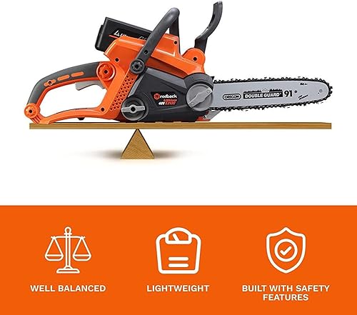 Miniatura 2 de Redback - Motosierra inalámbrica de 40 V de 12 pulgadas de largo, motor sin escobillas, batería de 4 Ah y cargador incluidos