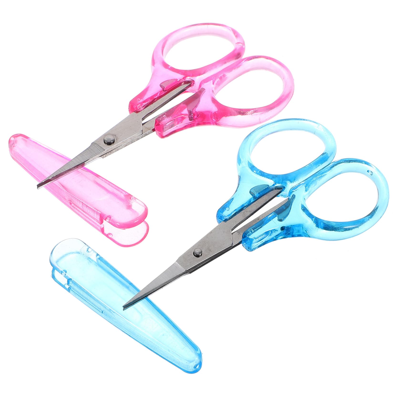 jojofuny 5 Ensembles Ciseaux Avec Couverture Protectrice Point but Ciseaux Couture Petit Tissu Ménage Coudre De Voyage D'artisanat Mini- Acier Inoxydable 2 Pièces * 5