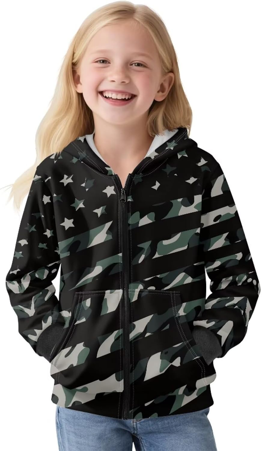 Boys Girls Zipper Sweatshirt Youth Classic Long Sleeve Hoodies Soft Full Zip Sweatshirts for Teens Kids Unisex