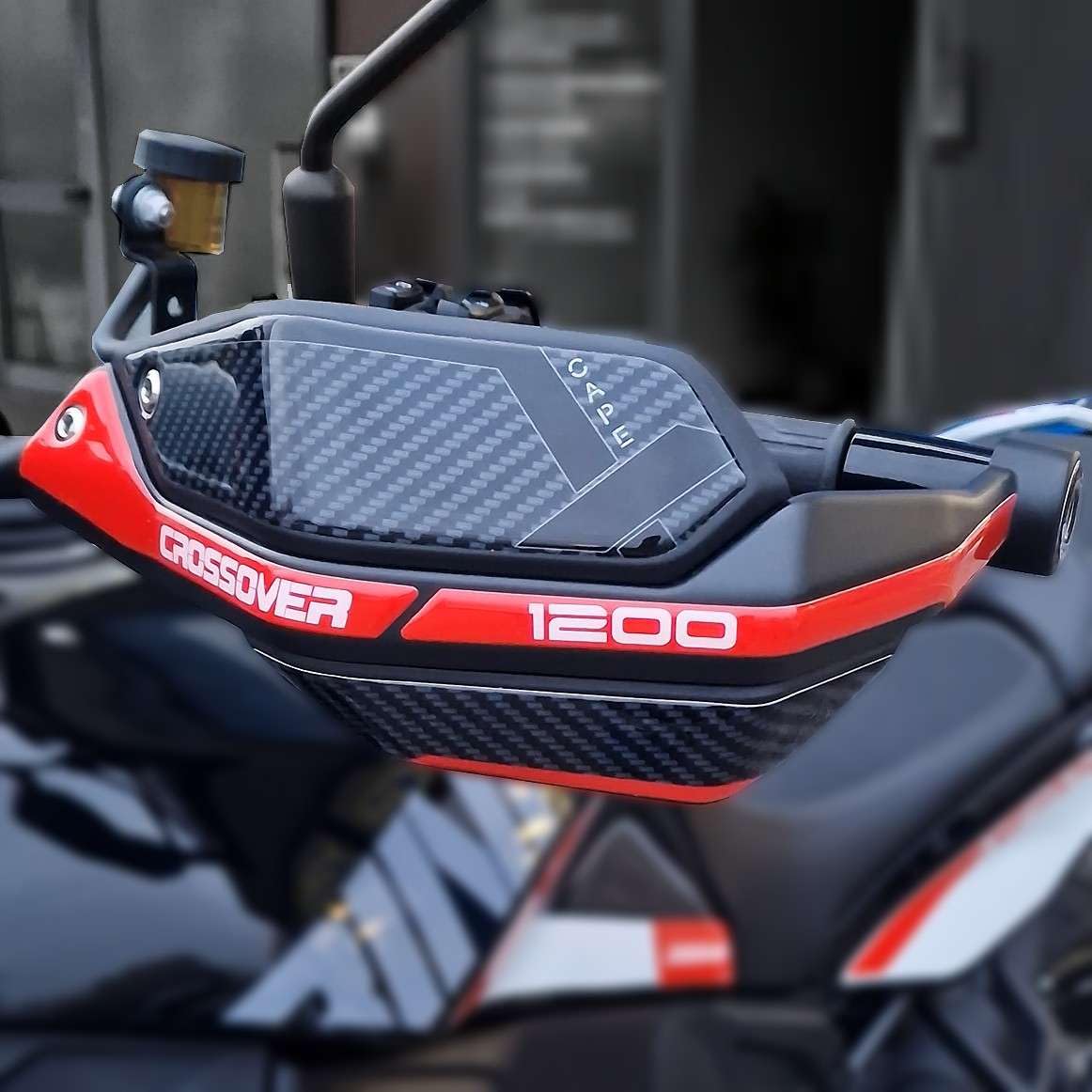 Resin Bike Adhesivos de Moto Compatibles con Moto Morini X-Cape 1200 2025-2026. Protección Paramanos de Choques y Arañazos de Moto. Pegatinas 3D Resinadas Made in Italy