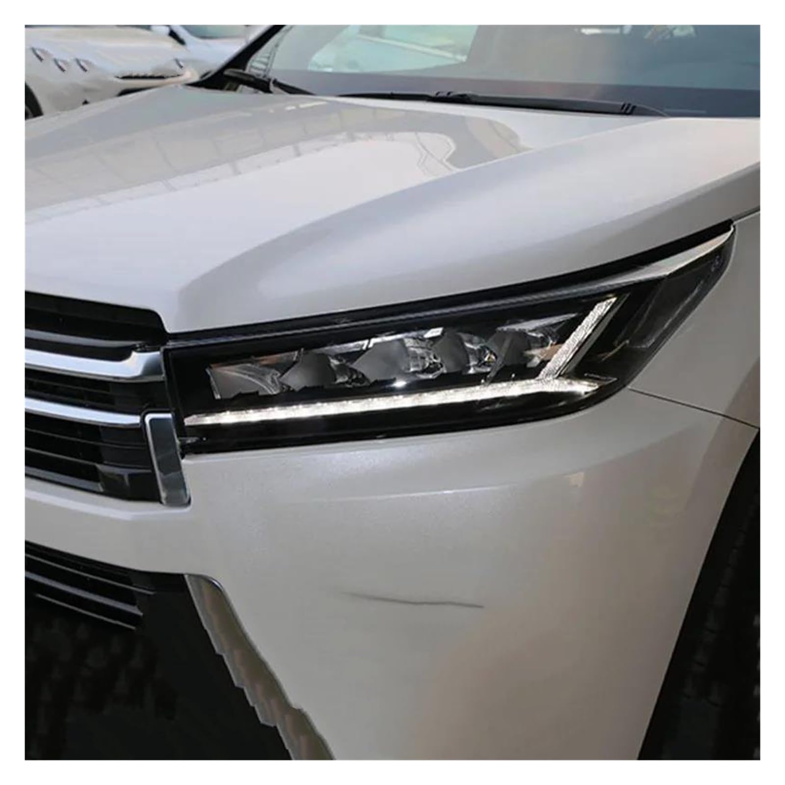 Gruppo Faro Anteriore 1 Coppia Per Highlander 2018 2019 2020 2021 Fari Anteriori LED Completi Auto Lenti Proiettore Aggiornamento Faro Proiettore Anteriore