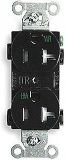 Receptacle, Duplex, 20A, 5-20R, 125V, Black