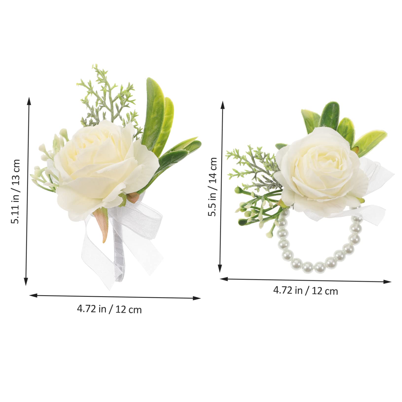 SOIMISS 4sätze Dekorative Handgelenkblumen Für Hochzeiten Kunstblumenarmband Mit Perlen Braut Und Brautjungfern-Corsage Teiliges Für Besondere Anlässe
