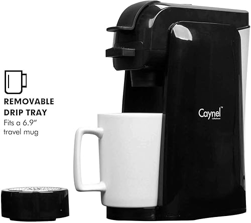 Miniatura 4 de Cafetera de una sola porción, cafetera para la mayoría de cápsulas K-Cup individuales y café molido, filtro de café reutilizable incluido. Tanque de