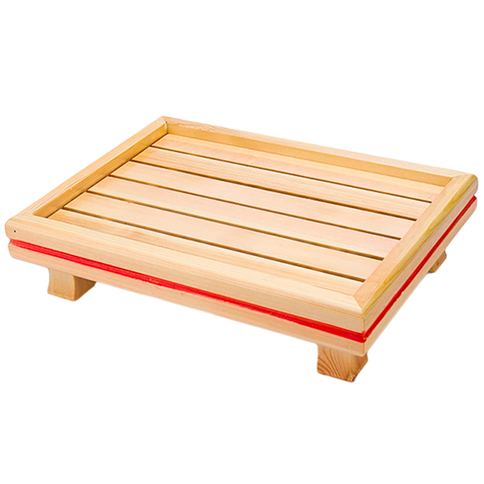 Plateau de service à sushi en bois naturel haut de gamme