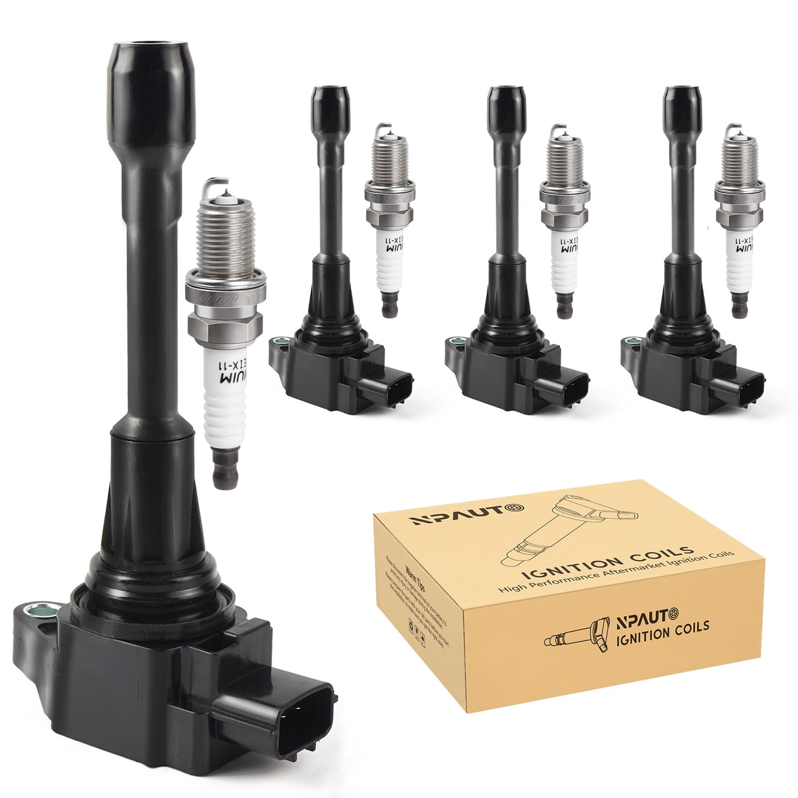 Ignition Coil Pack and Spark Plugs Compatible with L4 2.5L