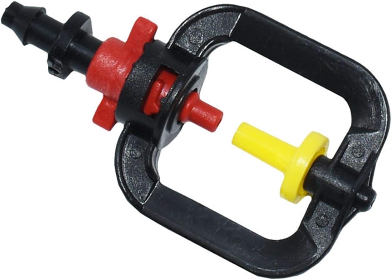 Sistema de riego de rociadores de césped Irrigación de goteo Riego Invernadero Refracción Sprinkler Boquilla Riego y riego Jardín Atomización Aspersor Roscado 100pcs (Color : Barbed)