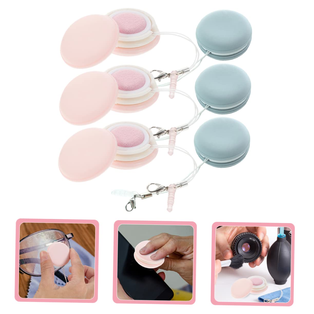 30 Stück Macaron Reinigungstücher Schnapsgläser Smartphones Brillen Linsenreiniger Brillenputztuch Tablet Reiniger Brillenreiniger Glasputztuch FOMIYES