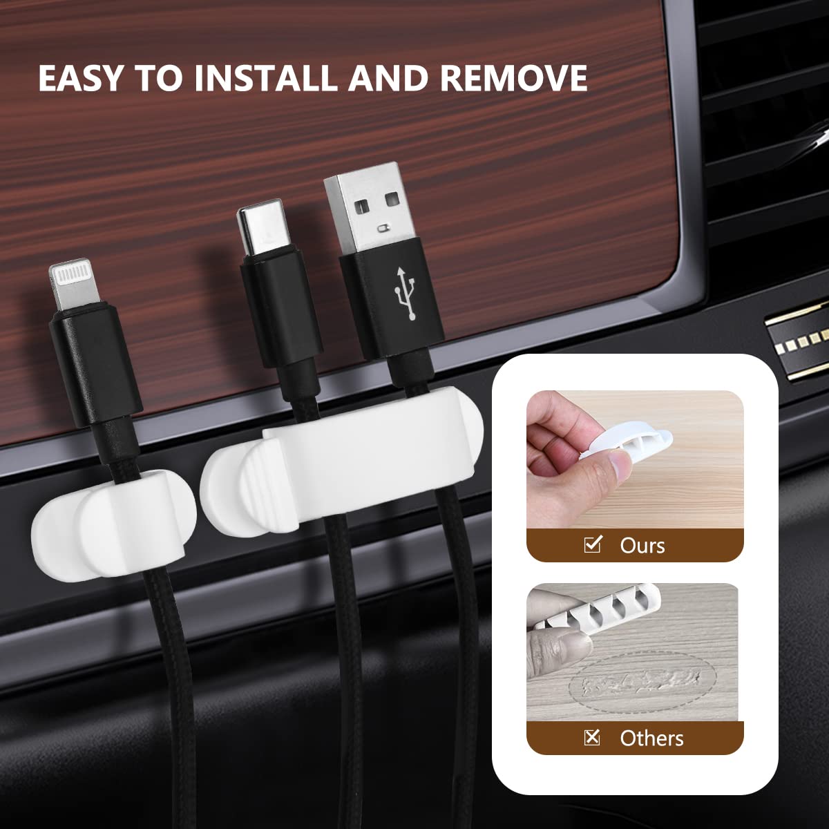 Attaches Câble Réutilisables Silicone Serre Cable, 18Cm Organisateur Cable, Attache Cable